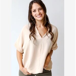 Charlotte Avery Beauty From Within Cream Blouse